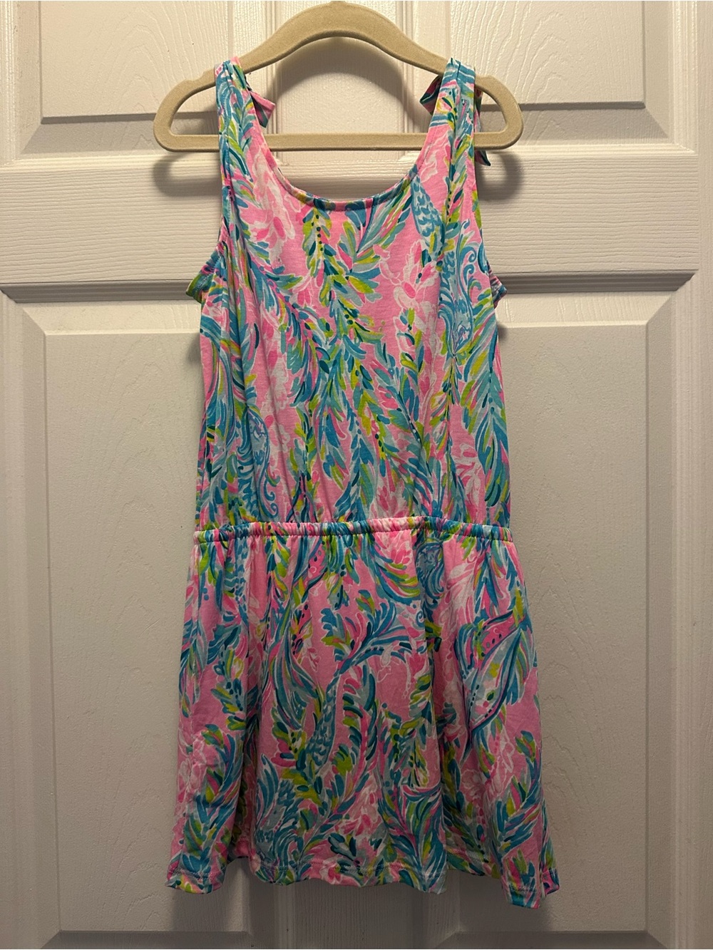 Lilly Pulitzer Girls Mini Sundari Romper in Unicorn of the Sea - Picture 5 of 7